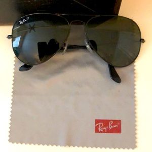 Ray Ban polarized aviator sunglasses